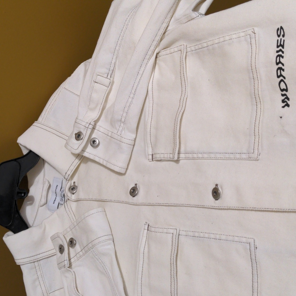 Urban Outfitters White/Cream Denim Jacket